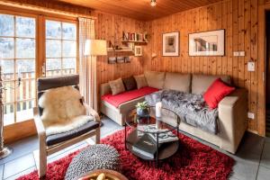 Χώρος καθιστικού στο Chalet Annabelle