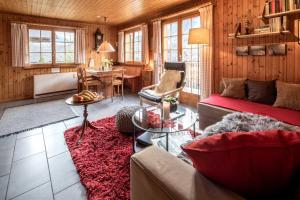 Χώρος καθιστικού στο Chalet Annabelle