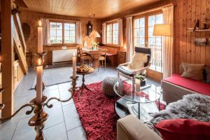 Χώρος καθιστικού στο Chalet Annabelle