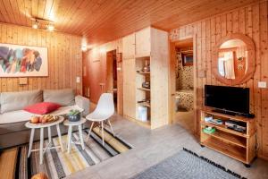TV a/nebo společenská místnost v ubytování Chalet Annabelle