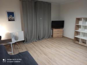 Televízia a/alebo spoločenská miestnosť v ubytovaní Nordic Apartamenty św.Mikołaja