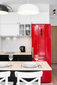 Kuchyňa alebo kuchynka v ubytovaní Apartment Warsaw Business Center by Noclegi Renters