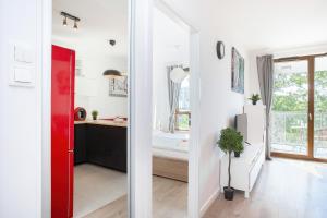 Posteľ alebo postele v izbe v ubytovaní Apartment Warsaw Business Center by Noclegi Renters