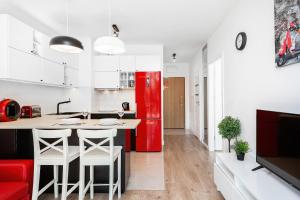 Kuchyňa alebo kuchynka v ubytovaní Apartment Warsaw Business Center by Noclegi Renters
