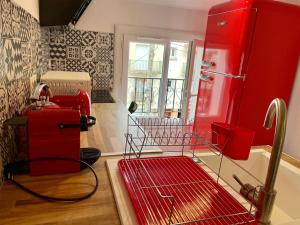 Кровать или кровати в номере Appartement Prox Lycée Arago