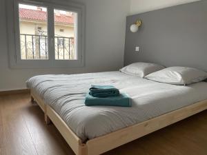 Кровать или кровати в номере Appartement Prox Lycée Arago