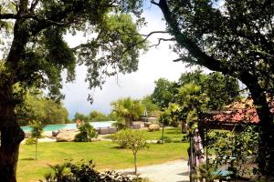 a view of the garden from the house at Vallegrande Nature Resort by Geocharme in Cefalù
