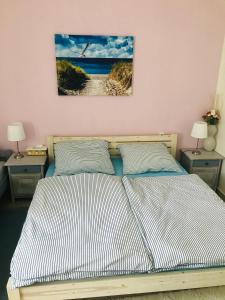 Postel nebo postele na pokoji v ubytování Apartmán U ŘEKY
