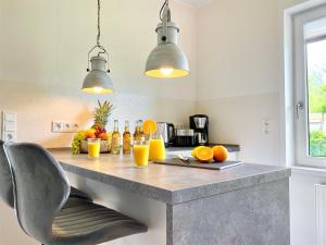 Kuchyň nebo kuchyňský kout v ubytování Ferienhaus Weserbrandung + 37 fotografií