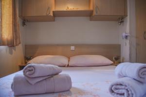 Postel nebo postele na pokoji v ubytování Mobile Homes Bilice