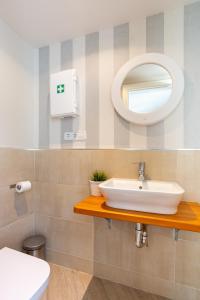 馬拉加的住宿－Urbe10 Angel Suites 2 Bedrooms Apartment 4A，一间带水槽和镜子的浴室