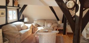 Ruang duduk di Penthouse Ferienwohnung Boppard Zentrum, sonnige Dachterrasse