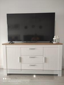 Televízia a/alebo spoločenská miestnosť v ubytovaní Apartamentos NayDa studio 1