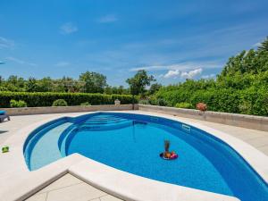 a large swimming pool in a backyard with a plant at Holiday Home Villa Gabriel - LBN417 by Interhome in Labin