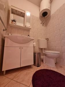 een badkamer met een wastafel en een toilet bij Studio Apartment Mandic in Dubrovnik