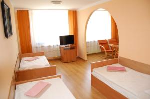 TV a/nebo společenská místnost v ubytování Hotel Słupsk