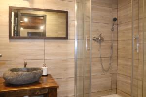 Koupelna v ubytování apartmány Kynast