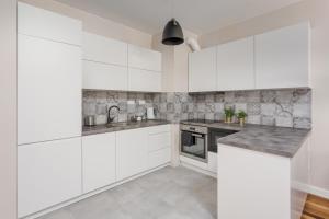 Kuchyň nebo kuchyňský kout v ubytování Chill Apartments City Link