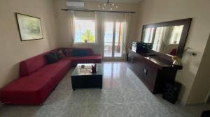 TV a/nebo společenská místnost v ubytování Platanidia Apartment Pelion