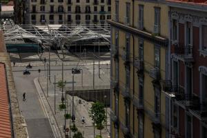 a view of a street with buildings and a bridge at Best Western Hotel dei Mille in Naples