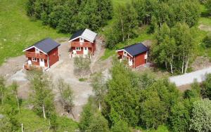 Letecký snímek ubytování Fjâllnäs Camping & Lodges