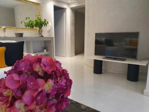TV a/nebo společenská místnost v ubytování Dioni Luxury House