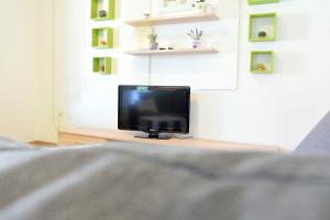 Televízia a/alebo spoločenská miestnosť v ubytovaní Villy City Apartment