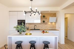 Kuchyň nebo kuchyňský kout v ubytování Apartmani Ana