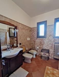 Ett badrum på Villa Sargheruoli