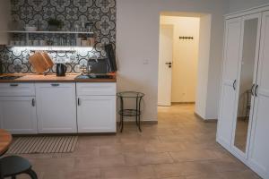 Kuchyň nebo kuchyňský kout v ubytování Apartmány Pulgary
