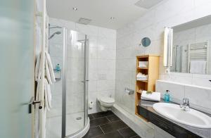 Koupelna v ubytování Das Schokoladenhotel
