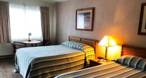 Postel nebo postele na pokoji v ubytování Bristlecone Motel