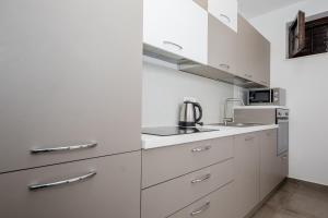 Kuchyň nebo kuchyňský kout v ubytování Apartments Gael