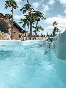 プエルト・デル・ロサリオにあるSuite Vistas al Marの背景の青い水のプール