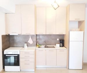 Kuchyňa alebo kuchynka v ubytovaní MAGENTA RUBY #DTerra Apartments# FREE PRIVATE PARKING!!