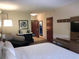 a hotel room with a bed and a television at Holiday Inn Express Hotel & Suites Franklin, an IHG Hotel in Franklin