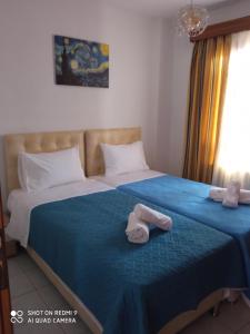 Postel nebo postele na pokoji v ubytování Annas apartment 2 (AgiosNikolaos)