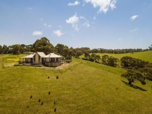 an aerial view of a house in a field at Old Coach Road Estate in Hindmarsh Valley
