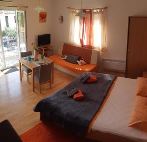TV a/nebo společenská místnost v ubytování Apartments Lans