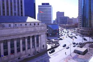 Nespecifikovaný výhled na destinaci Winnipeg nebo výhled na město při pohledu z hotelu