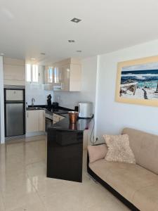 A kitchen or kitchenette at Room in Apartment - 1st line top floor apartment