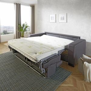 a bed frame in a room with a mattress at 2OG Rechts - Wunderschöne 80m2 3-Zimmer City Wohnung nähe Salzburg in Freilassing