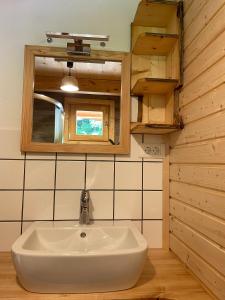 Kúpeľňa v ubytovaní Miha`s cottage