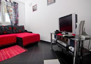 TV a/nebo společenská místnost v ubytování Apartment Maya 1