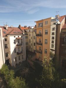 an overhead view of buildings in a city at Aparthotel Angel in Prague