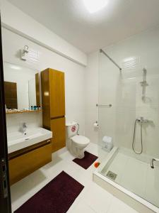 Vonios kambarys apgyvendinimo įstaigoje Fuk-tak apartmani&restoran