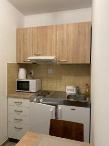 Kuchyňa alebo kuchynka v ubytovaní Bešeňová Apartmán Diamant