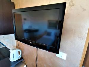 TV de pantalla plana grande colgada en la pared en studio jasmin, en Rovinj