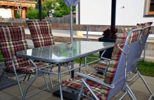Patio alebo iná vonkajšia časť ubytovania Appartement HANNE
