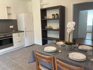 Kuchyň nebo kuchyňský kout v ubytování Apartmány Jevany